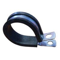 CLEARANCE 15mm P-Clip - Mild Steel, Rubber Lined 12mm Dia (10 AVAILABLE)