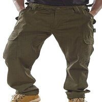 COMBAT TROUSERS OLIVE GREEN 42