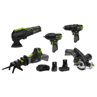 Sealey CP108VCOMBO8EU 5 x 10.8V SV10.8 Series Cordless Combo Kit - 2 Batteries  Euro Plug