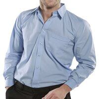 Classic Shirt Long Shirt Sky Blue 15inch Neck