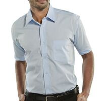 Classic Shirt Short Sleeve Sky Blue 18inch Neck