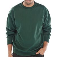 Click Polycotton Sweatshirt Bottle Green XXL