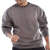 Click Polycotton Sweatshirt Grey XXXL