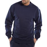 Click Polycotton Sweatshirt Navy Blue L