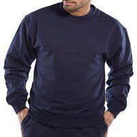 Click Polycotton Sweatshirt Navy Blue XL