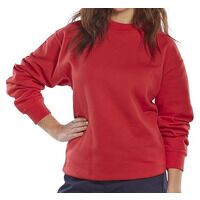 Click Polycotton Sweatshirt Red XXL