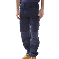 Click Premium Multi Purpose Trousers Navy Blue 42