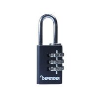 DEFENDER Black Die-Cast Combination Padlock 2...