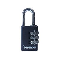 DEFENDER Black Die-Cast Combination Padlock 3...