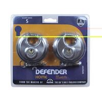 DEFENDER Diskus Padlock Twin Pack 70mm