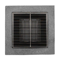 Sealey DG193 Dellonda Square MgO Fire Pit with BBQ Grill, Safety Mesh Screen and Fire Poker, Magnesium Oxide, Suitable for Wood and Charcoal - Dark Grey - DG193