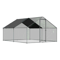Sealey DG279 Dellonda Walk-In Galvanized Steel Chicken Run with Roof Cover  PVC Coated Chicken Wire 3 x 4 x 2m