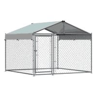 Sealey DG281 Dellonda Galvanised Steel Dog Kennel with Roof Cover  Chain Link Fencing 2 x 2 x 1.5m