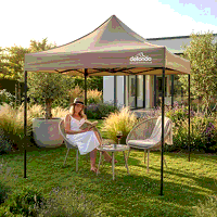 Sealey DG303 Dellonda 2x2m Pop-Up Gazebo Canopy with Water-Resistant Carry Bag, Stakes  Weight Bags - Beige