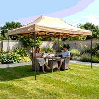 Sealey DG305 Dellonda 3x4.5m Pop-Up Gazebo Canopy with Water-Resistant Carry Bag, Stakes  Weight Bags - Beige