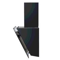 Sealey DH105 Baridi Angled Chimney Cooker Hood with Touch Controls  Carbon Filters 60cm - Black Glass