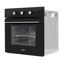 Sealey DH110 Baridi Built-In 5-Function Fan Assisted Oven with Timer 60cm, 55L Capacity - Black