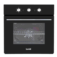Sealey DH110 Baridi Built-In 5-Function Fan Assisted Oven with Timer 60cm, 55L Capacity - Black