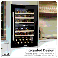 Sealey DH118 Baridi 57 Bottle Dual Zone Wine Fridge  Cooler 60cm