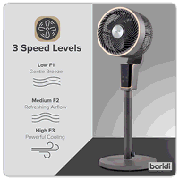 Sealey DH141 Baridi 12 Pedestal Fan with Remote Control  12hr Timer 230V - Grey