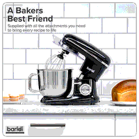 Sealey DH173 Baridi 1500W Stand Mixer with Accessories 6L - Black