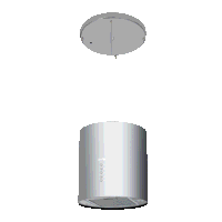Sealey DH220 Baridi Round Island Cooker Hood 35cm - Stainless Steel