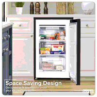 Sealey DH251 Baridi 55cm Undercounter Freezer with Adjustable Thermostat, 85L - Black