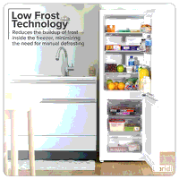 Sealey DH252 Baridi 70/30 Low Frost Fridge Freezer 157L Capacity - White