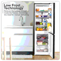 Sealey DH253 Baridi 47cm 70/30 Fridge Freezer, 157L Capacity Low Frost
