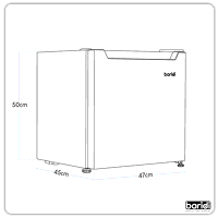 Sealey DH254 Baridi Mini Tabletop Fridge/Freezer, 31L Capacity - White