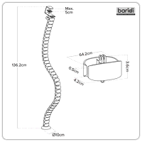 Sealey DH274 Dellonda Flexible Cable Management System, Clamp-On 1.3m
