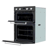 Sealey DH278 Baridi 72cm Built-Under Double Oven, 74L Capacity, Energy Rating A - Black