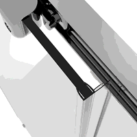 Sealey DH292 Sliding Shower Door 1000 x 1850mm, 6mm Tempered Glass, Reversible - Chrome