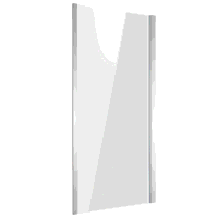 Sealey DH296 Baridi Side Panel for Sliding Shower Doors, 6mm Tempered Glass - Chrome