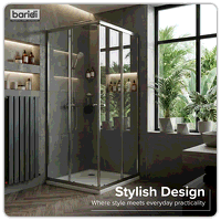 Sealey DH298 Corner Shower Entry Enclosure 800 x 800 x 1850mm with 6mm Tempered Glass - Chrome