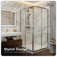 Sealey DH299 Corner Shower Entry Enclosure 900 x 900 x 1850mm with 6mm Tempered Glass - Chrome