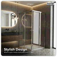 Sealey DH300 Corner Shower Entry Enclosure 1000 x 800 x 1850mm with 6mm Tempered Glass - Chrome