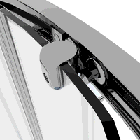 Sealey DH301 Quadrant Shower Entry Enclosure 800 x 800 x 1850mm with 6mm Tempered Glass - Chrome