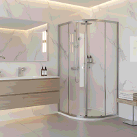 Sealey DH301 Quadrant Shower Entry Enclosure 800 x 800 x 1850mm with 6mm Tempered Glass - Chrome
