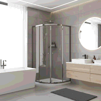 Sealey DH302 Quadrant Shower Entry Enclosure 900 x 900 x 1850mm with 6mm Tempered Glass - Chrome