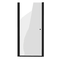 Sealey DH304 Pivot Shower Door 800 x 1850mm, 6mm Tempered Glass, Reversible - Black