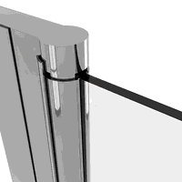 Sealey DH305 Bi-Fold Shower Door 800 x 1850mm, 6mm Tempered Glass, Reversible - Chrome