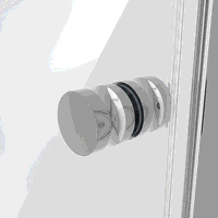 Sealey DH306 Hinged Shower Door 800 x 1850mm, 6mm Tempered Glass, Reversible - Chrome