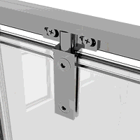 Sealey DH306 Hinged Shower Door 800 x 1850mm, 6mm Tempered Glass, Reversible - Chrome