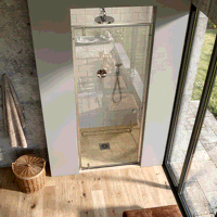 Sealey DH306 Hinged Shower Door 800 x 1850mm, 6mm Tempered Glass, Reversible - Chrome
