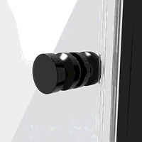 Sealey DH307 Hinged Shower Door 800 x 1850mm, 6mm Tempered Glass, Reversible - Black
