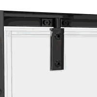 Sealey DH307 Hinged Shower Door 800 x 1850mm, 6mm Tempered Glass, Reversible - Black