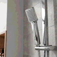 Sealey DH316 Thermostatic Shower Mixer Set, 20x20cm Square Head, Adjustable Rail - Chrome