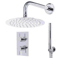 Sealey DH318 Concealed Thermostatic Shower Set 20cm Round Head  Hand Shower - Chrome