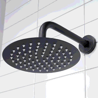 Sealey DH319 Concealed Thermostatic Shower Set, 20cm Round Head  Hand Shower - Black